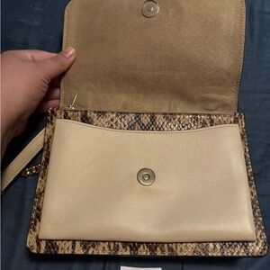 Taupe Snakeskin printed Coach Crossbody!